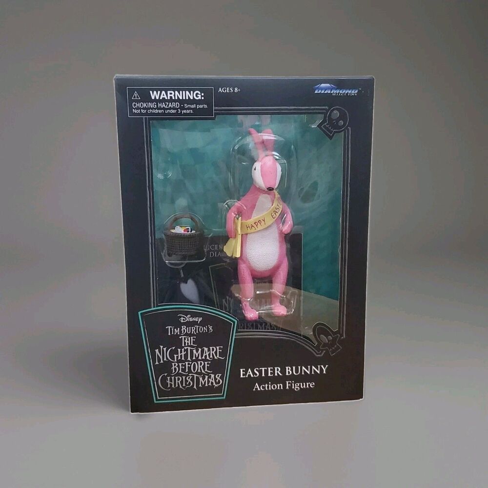 The Nightmare Before Christmas Easter Disney Tim Burton Pink Bunny Rabbit Figure